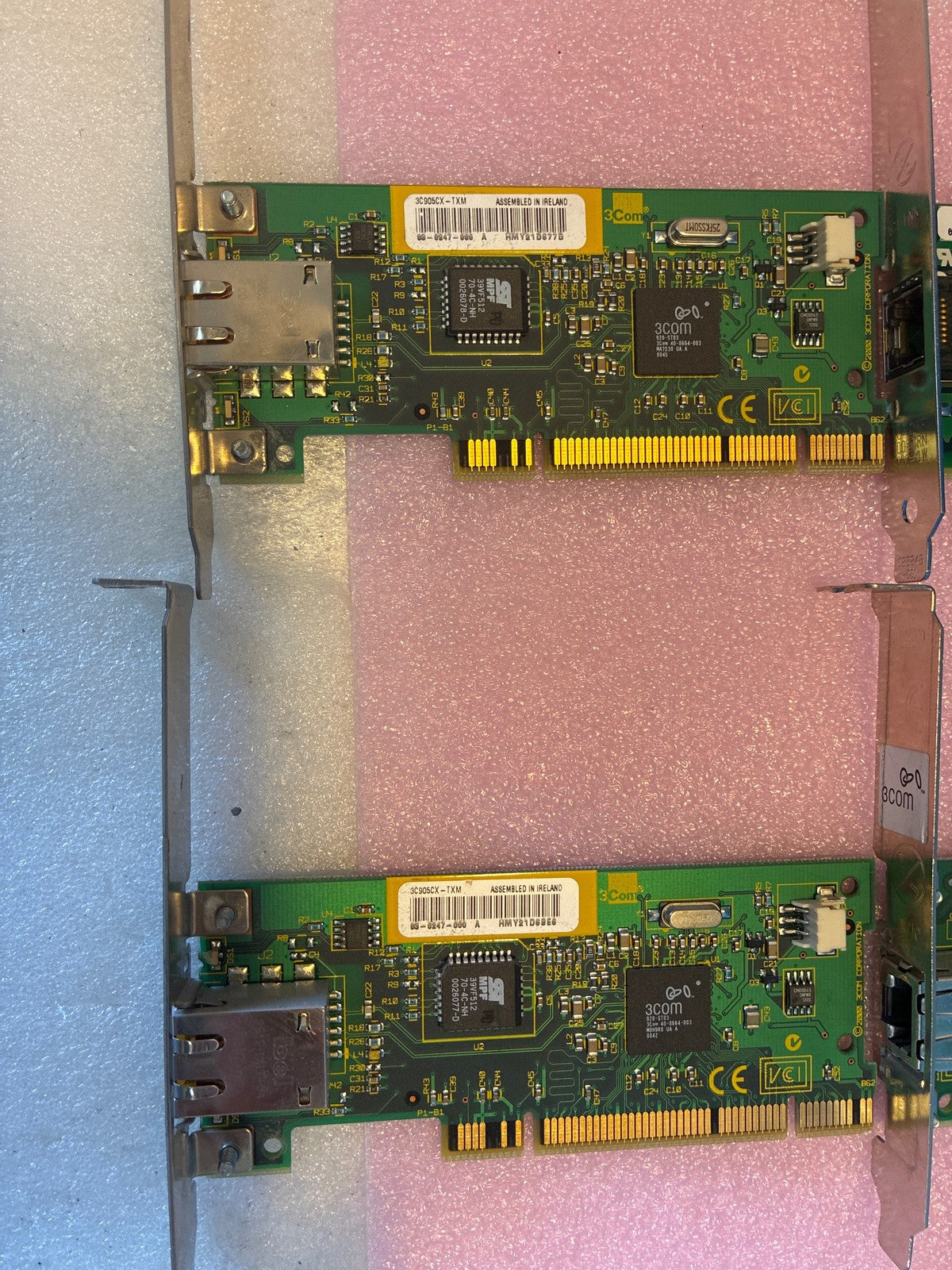 Lot of 4 🔥 3Com 3C905CX-TXM EtherLink 10/100 PCI Network Adapter + Intel NIC