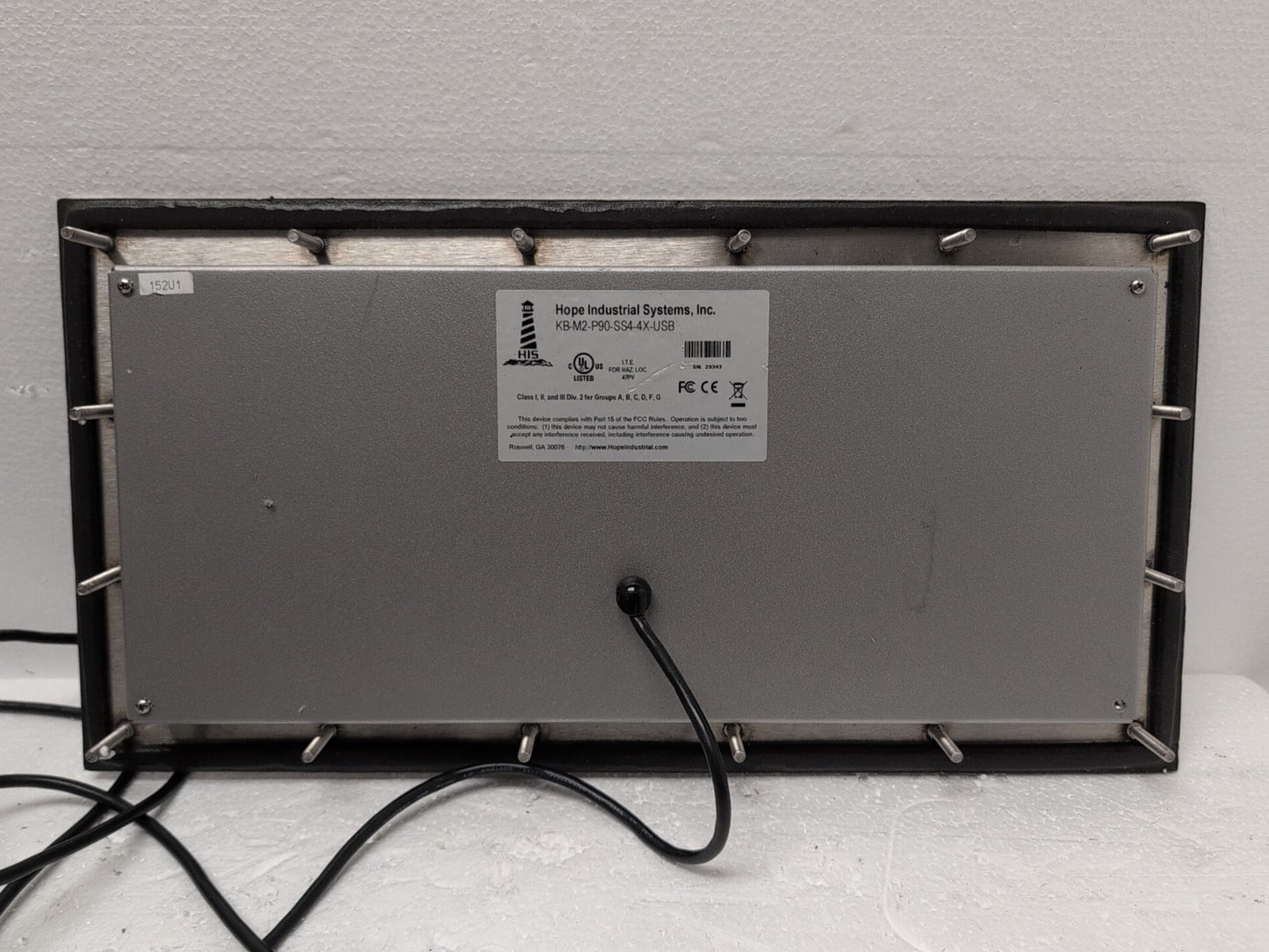 🔥 HOPE INDUSTRIAL SYSTEMS  Wall Mount USB Keyboard KB-M2-P90-SS4-4X-USB Tested-