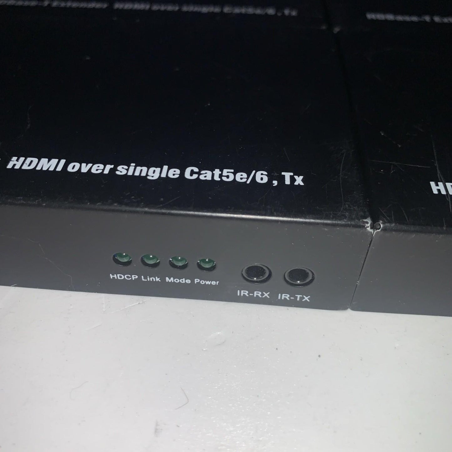 (Lot of 4 )  HDBase-T Extender HDMI Over Single CAT5e/6 , Tx  w/  4x Adapters