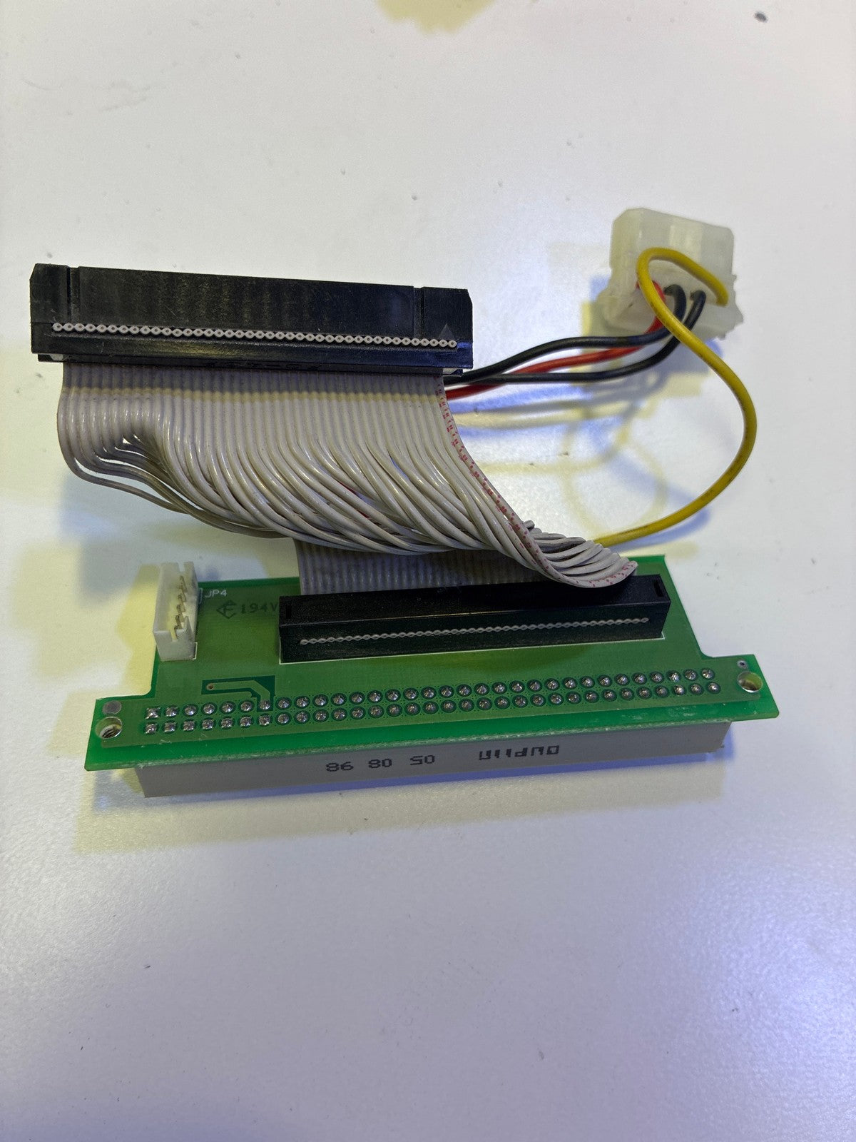 🔥 Vintage SCSI to IDE 50-Pin Edge Connector Adapter Board w/ Ribbon Cable