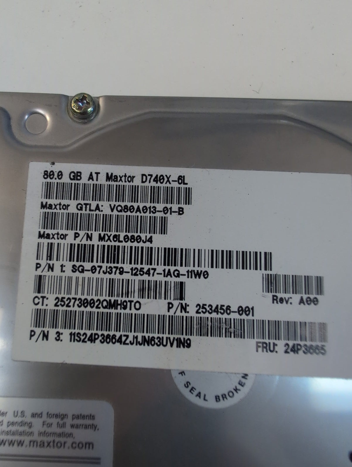 🎸 Maxtor D740X-6L 80GB 3.5" IDE Internal Hard Drive MX6L080J4