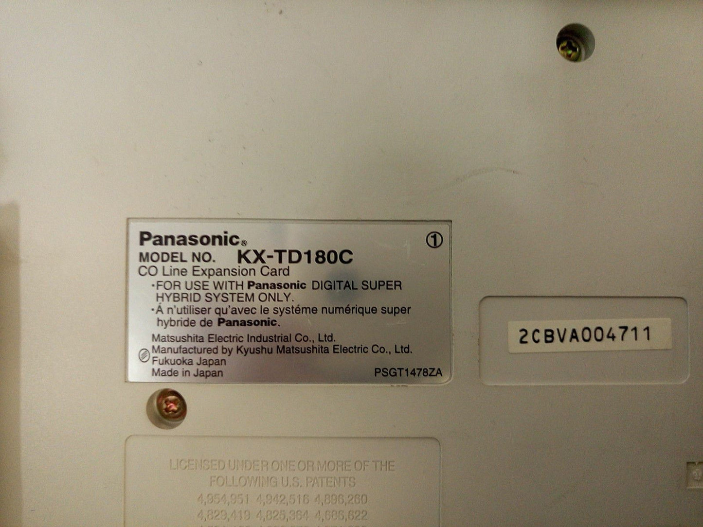 1x  Panasonic KX-TD180C module