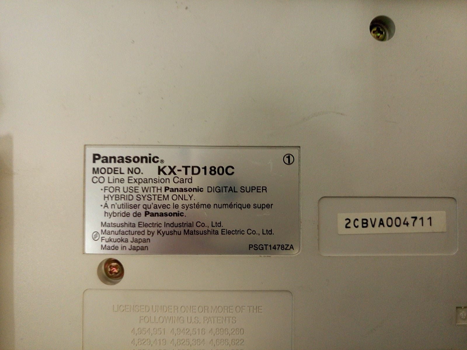 1x  Panasonic KX-TD180C module