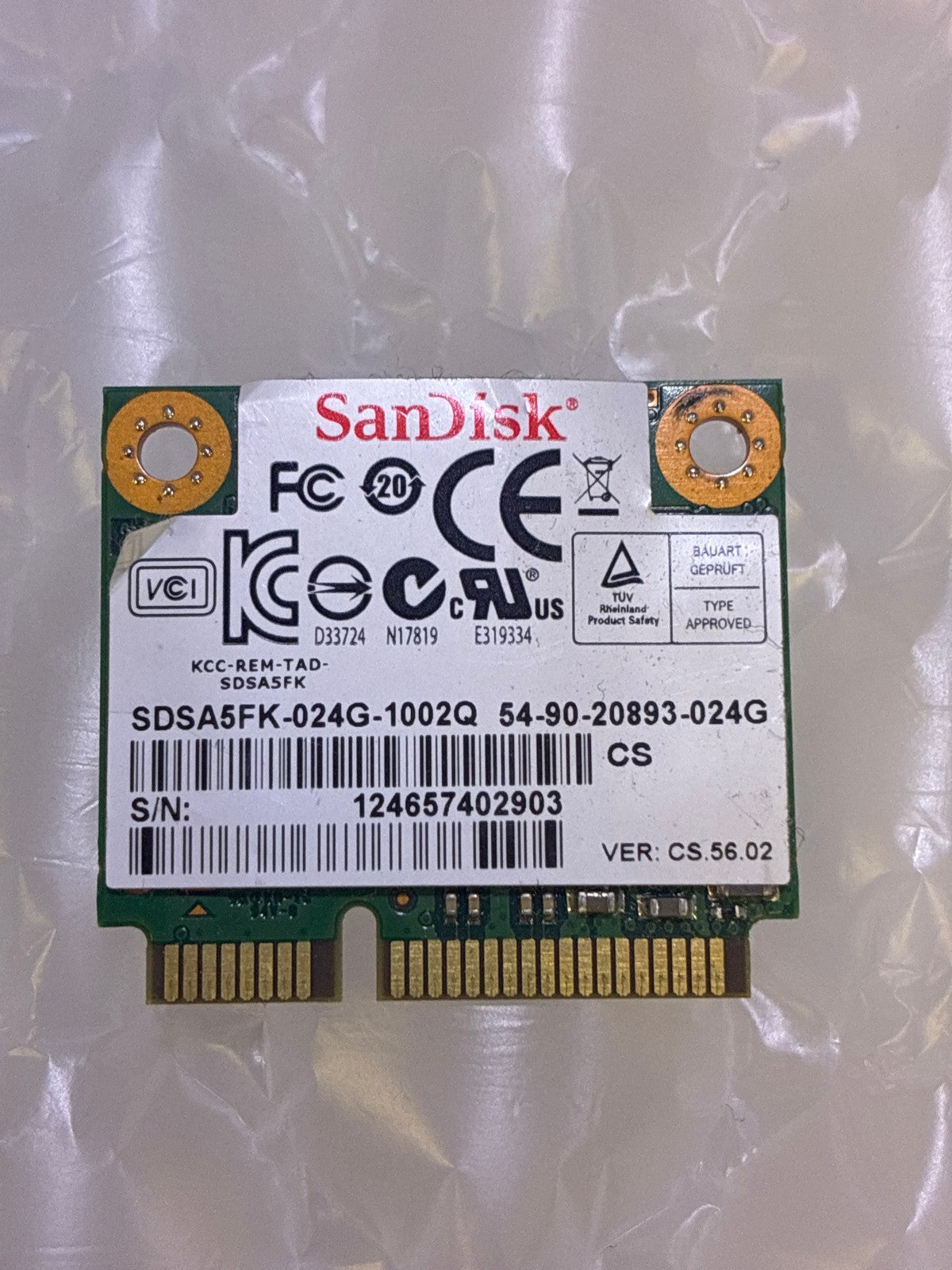 🔥 SanDisk SDSA5FK-024G 24GB mSATA Half-Slim SSD Internal Laptop Drive