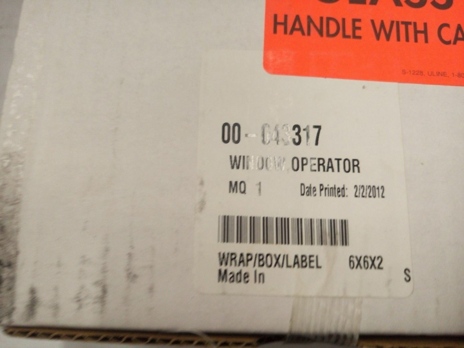 - Quantum 2500 - window operator display 00-043317