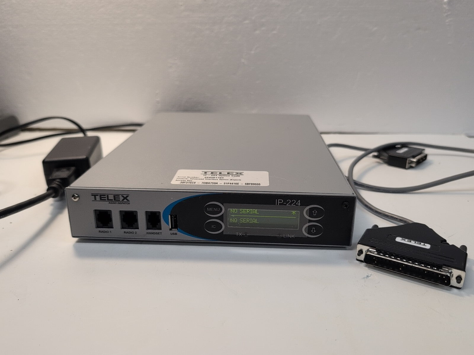 🔥 TELEX IP-224 V2 WOPS EXPO Dual IP Remote Adapter PANEL W/AC adapter & Cable -