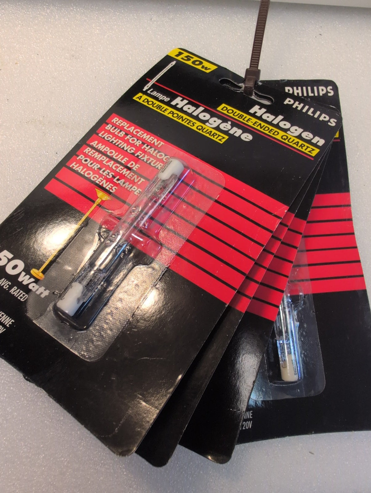 🎸 4x NEW Philips BC150T3Q/CL/ICD 150W 120V Double-Ended Quartz Halogen Bulb