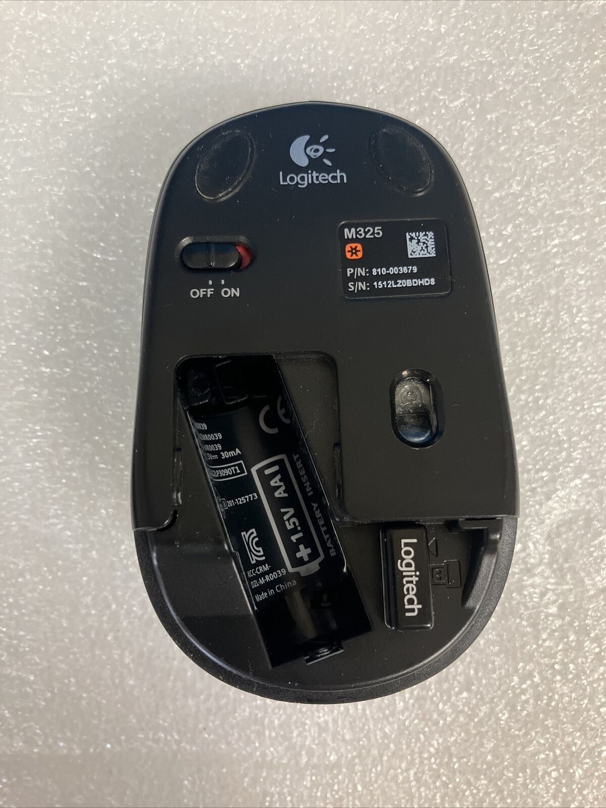 2x Logitech M310 / M325 Wireless Mouse With 2 USB Receivers *Tested/Working* ~