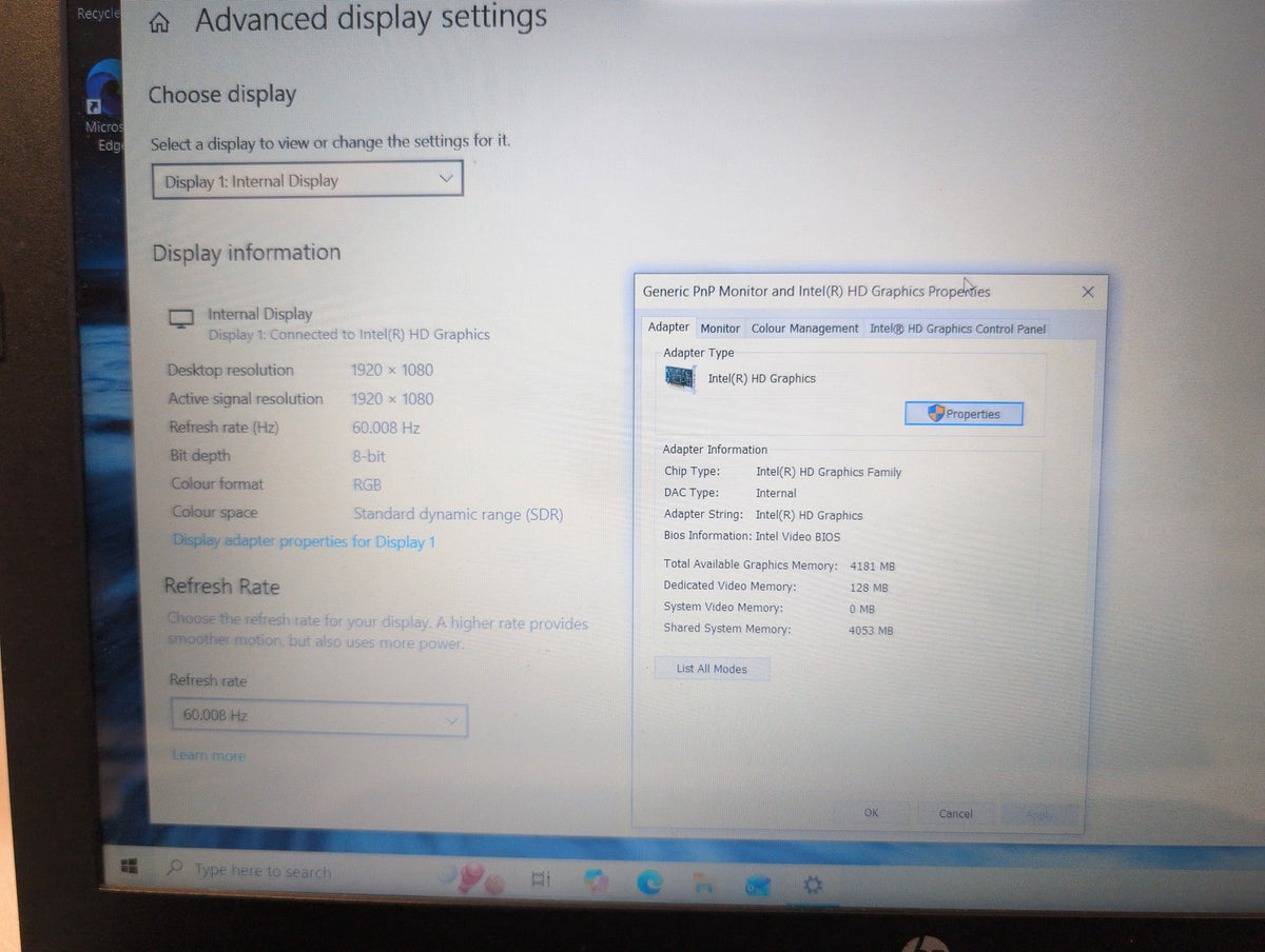 🎸 HP 15-ac028ca 15.6in Laptop Pentium 3825U 8GB RAM 750GB HDD (READ)