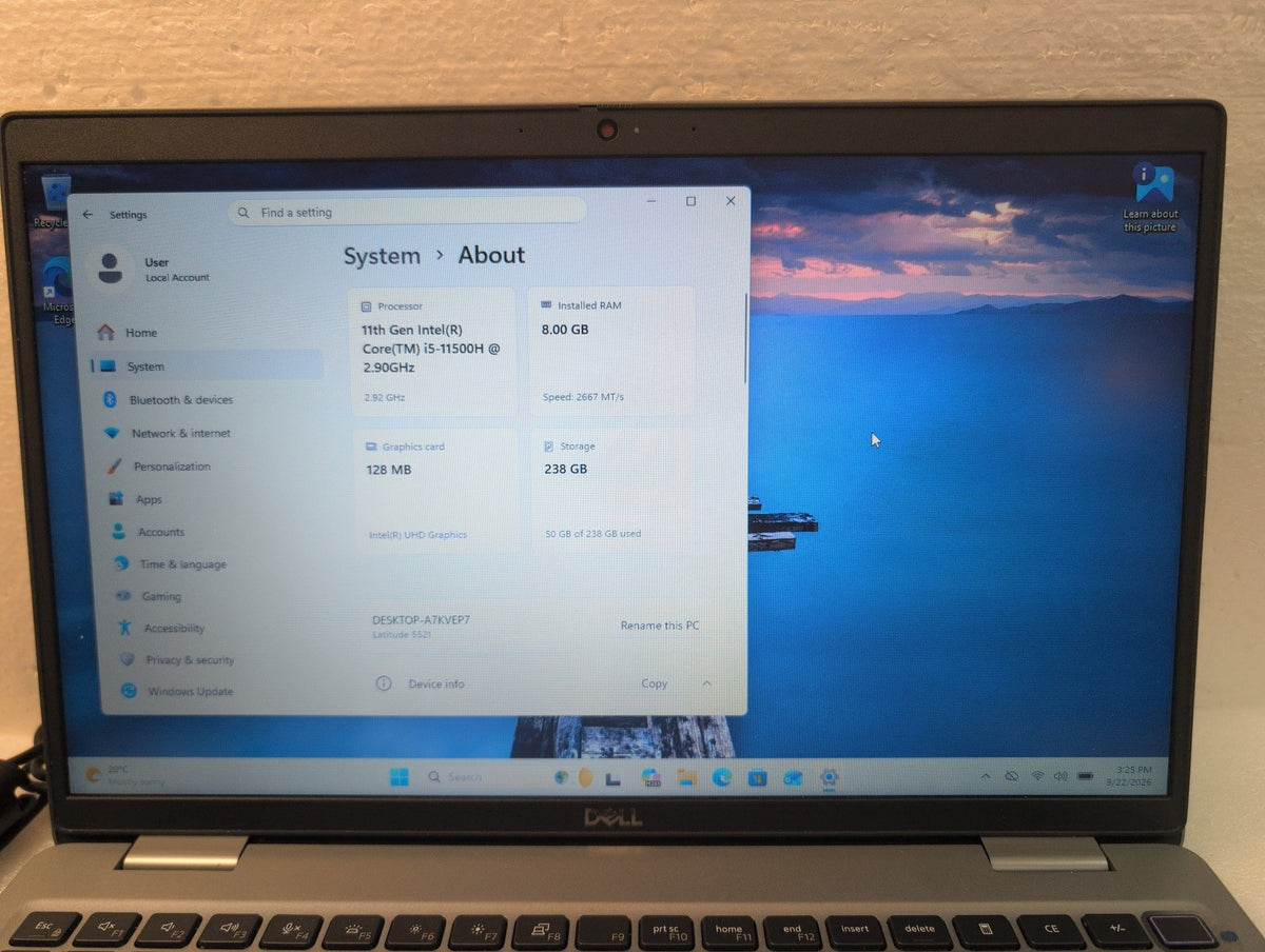 🎸 Dell Latitude 5521 15.6" Laptop Intel Core i5-11500H 8GB 256GB SSD Win11 Pro