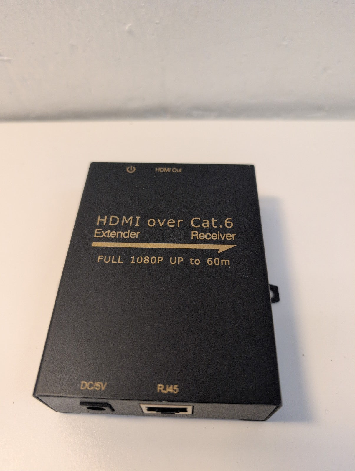 HDMI over Cat6 Extender Receiver Unit 1080P  RJ45 to HDMI (NO POWER, AS IS) - -