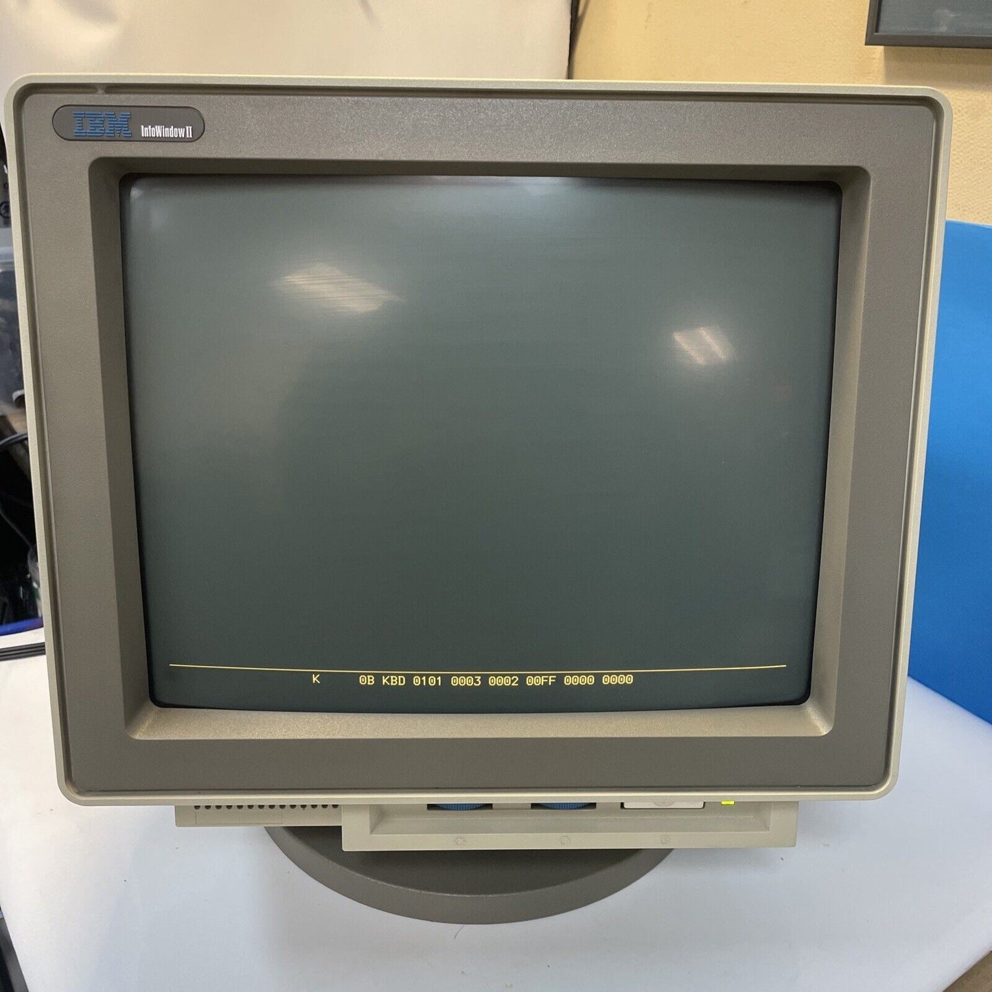 Nice ~ IBM 3487 InfoWindow II Display Station 1993 with IBM P/N 1395660 keyboard