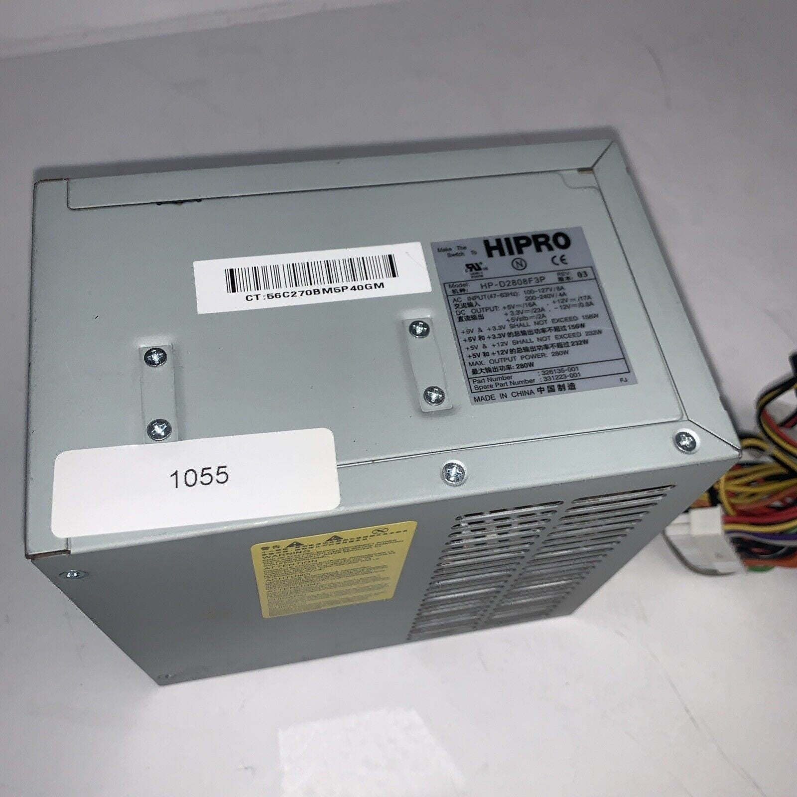 HP XW4100 280W Power Supply HP-D2808F3P 331223-001 326135-001 Tested