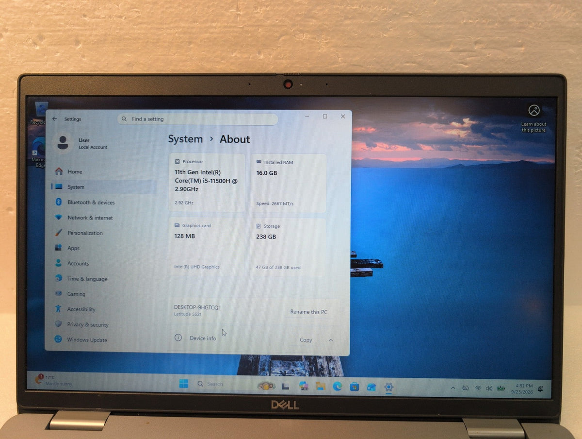 🎸NICE Dell Latitude 5521 Laptop Intel Core i5-11500H 16GB RAM 256GB NVMe Win11