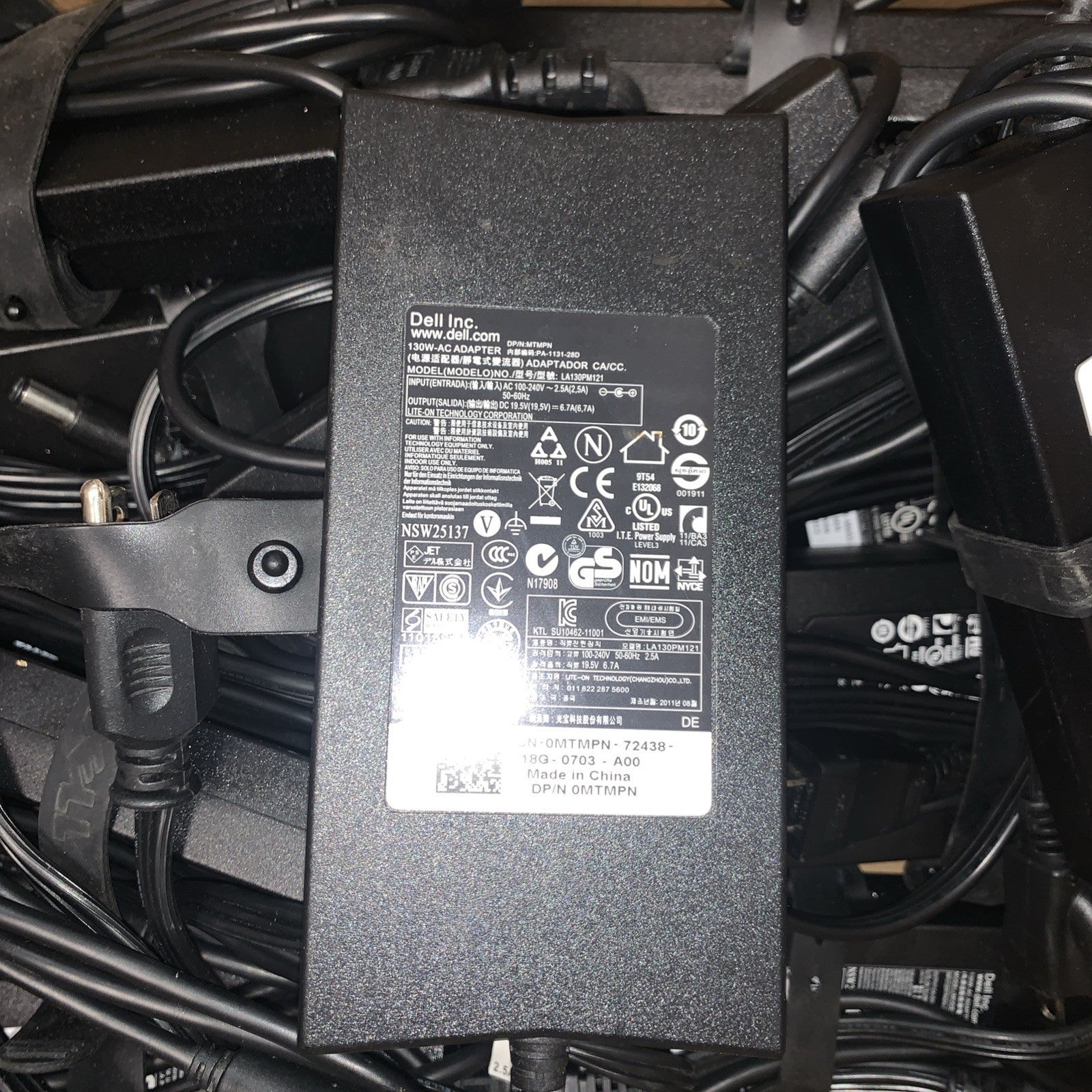 (14x)  Genuine Dell PA-4E 130W 19.5V 6.7A AC Charger Adapter MTMPN JU012 VJCH5