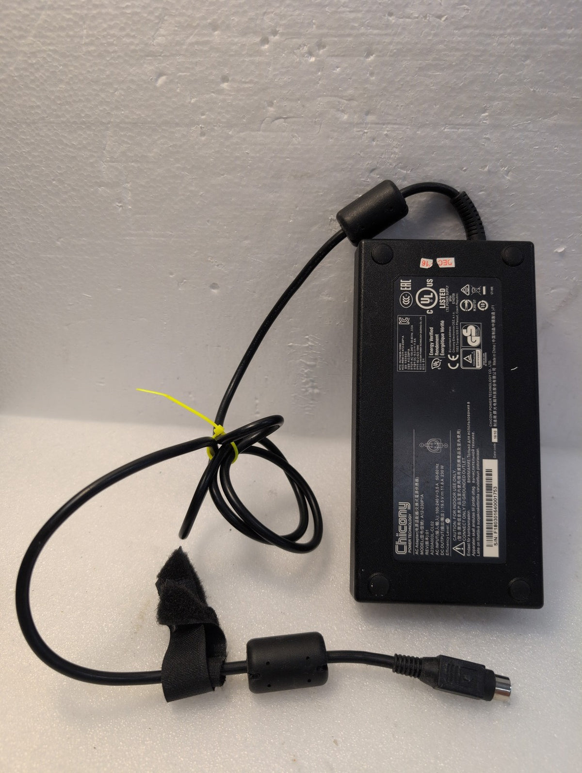 🎸 Chicony 230W AC Adapter A12-230P1A 19.5V 11.8A 4-Pin DIN Power Supply Charger