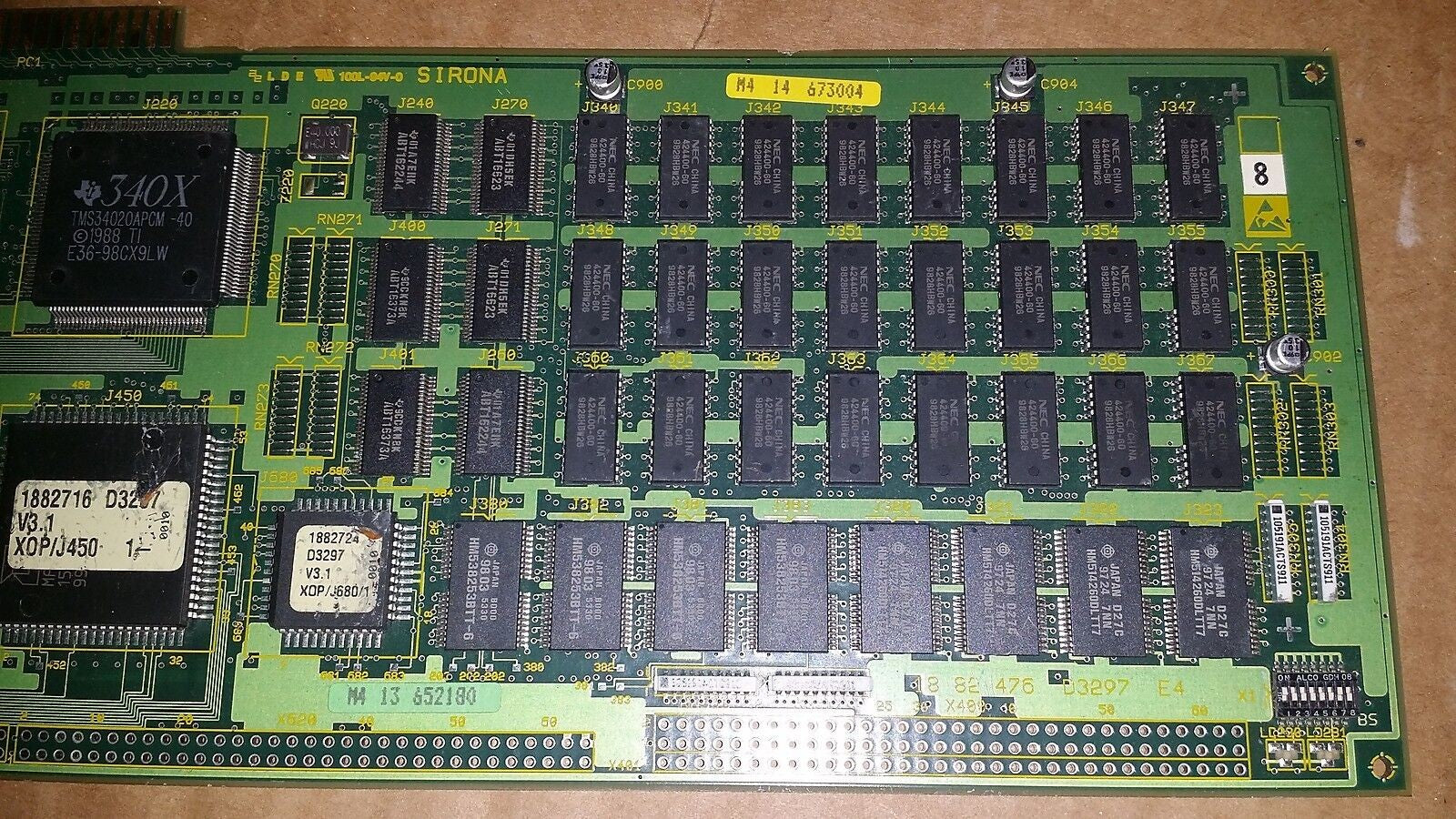 SIRONA 100L-94V-0 M4 14 673004, M4 13 652180, 1882716 V3.1 XOP/J450 CARD