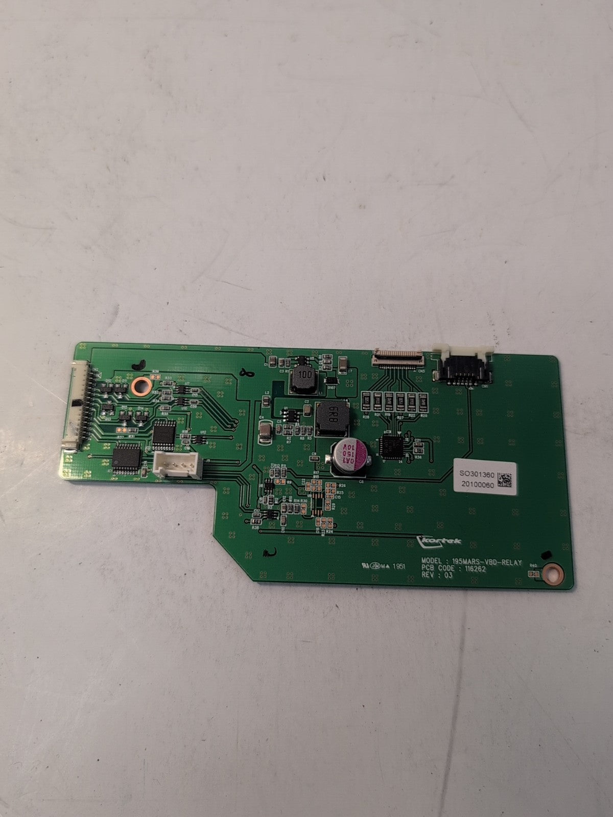 🔥 KORTEK 195MARS-VBD-RELAY PCB CODE 116262 BOARD -