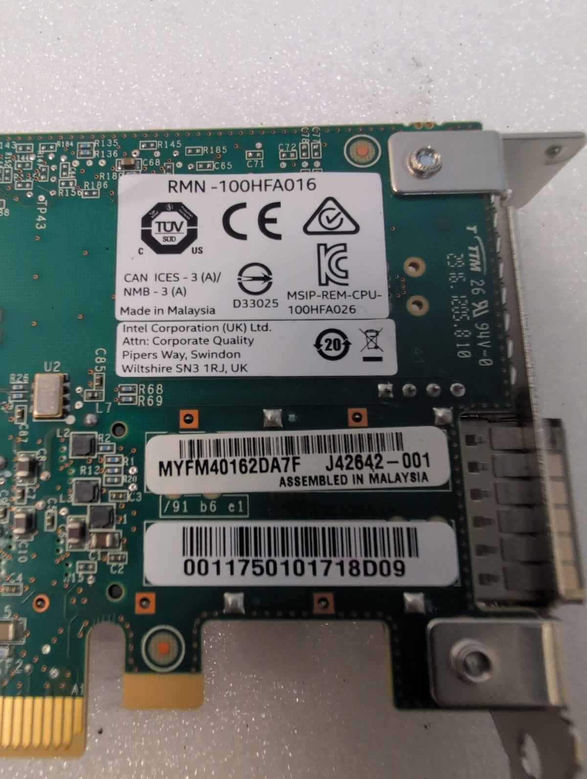 🎸 Intel Single-Port QSFP PCIe x8 Network Adapter DP/N 0N64D3 Dell OEM Card