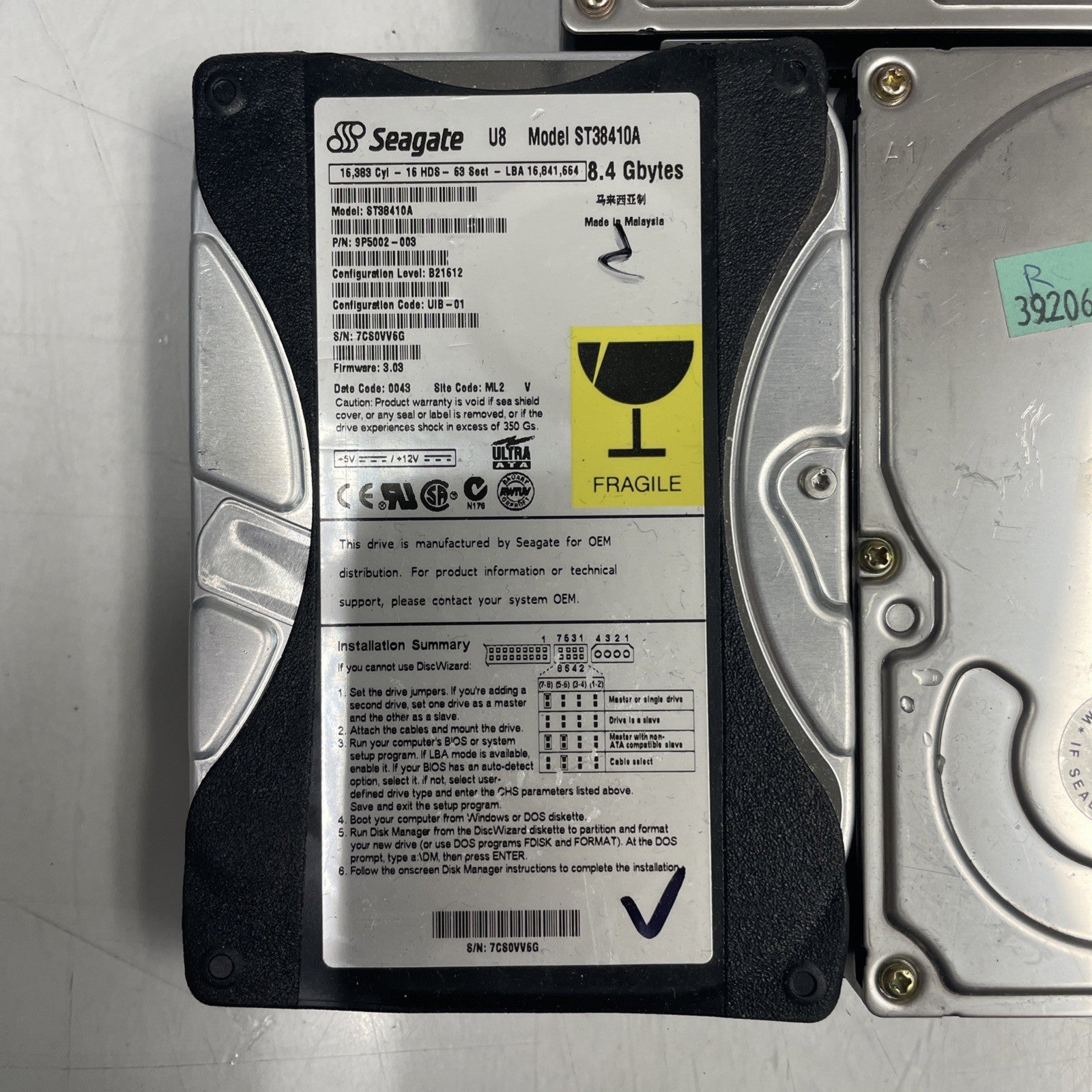 Lot Of 5- Mixed Brand Desktop IDE HDD  3.5” 8.4G/20G/40G/60G +