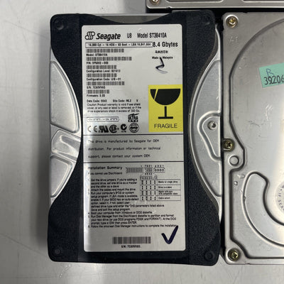 Lot Of 5- Mixed Brand Desktop IDE HDD  3.5” 8.4G/20G/40G/60G +