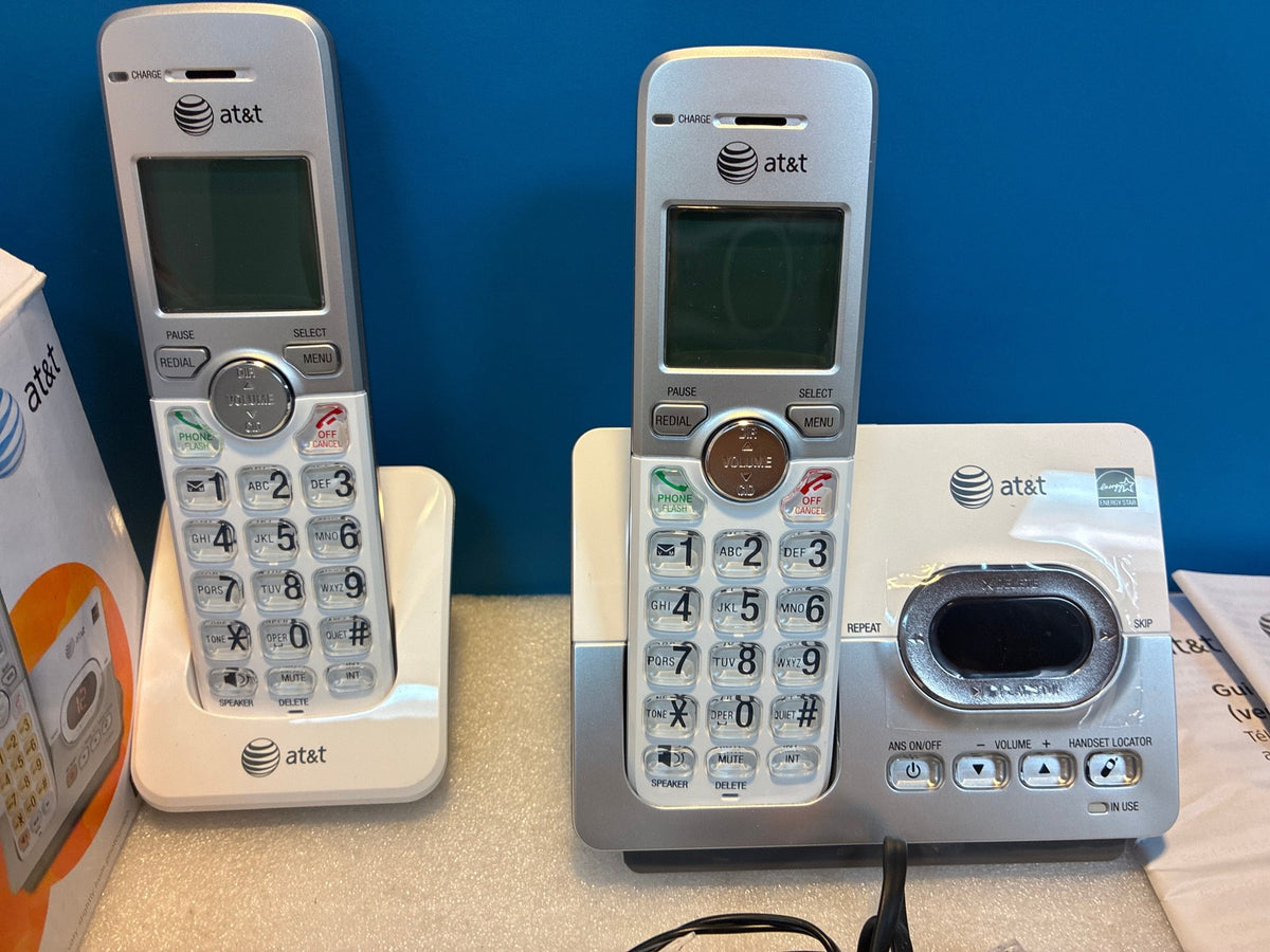 🔥 AT&T EL52203 2 Handset Cordless Phone DECT 6.0 Answering System Caller ID