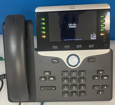 - (GRADE A) Lot of 5 Cisco CP-8811 VoIP IP Gigabit PoE LCD Display Office Phone