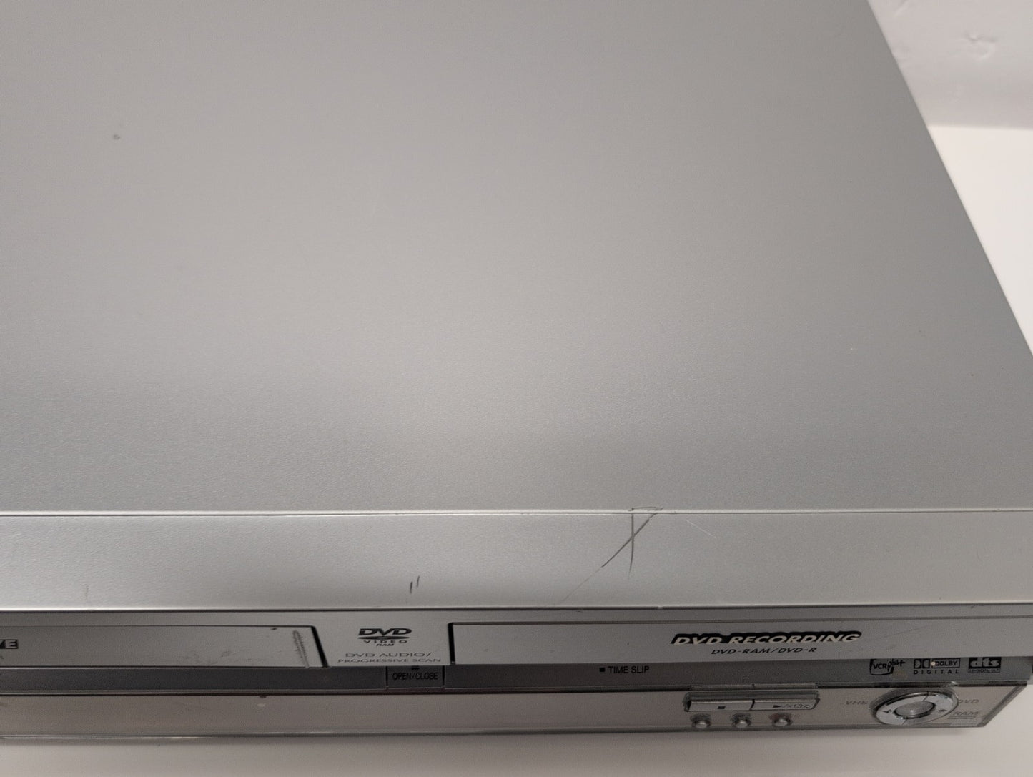 🔥 Panasonic DMR-E75V DVD Recorder VHS VCR Combo Silver TESTED (NO Remote) -