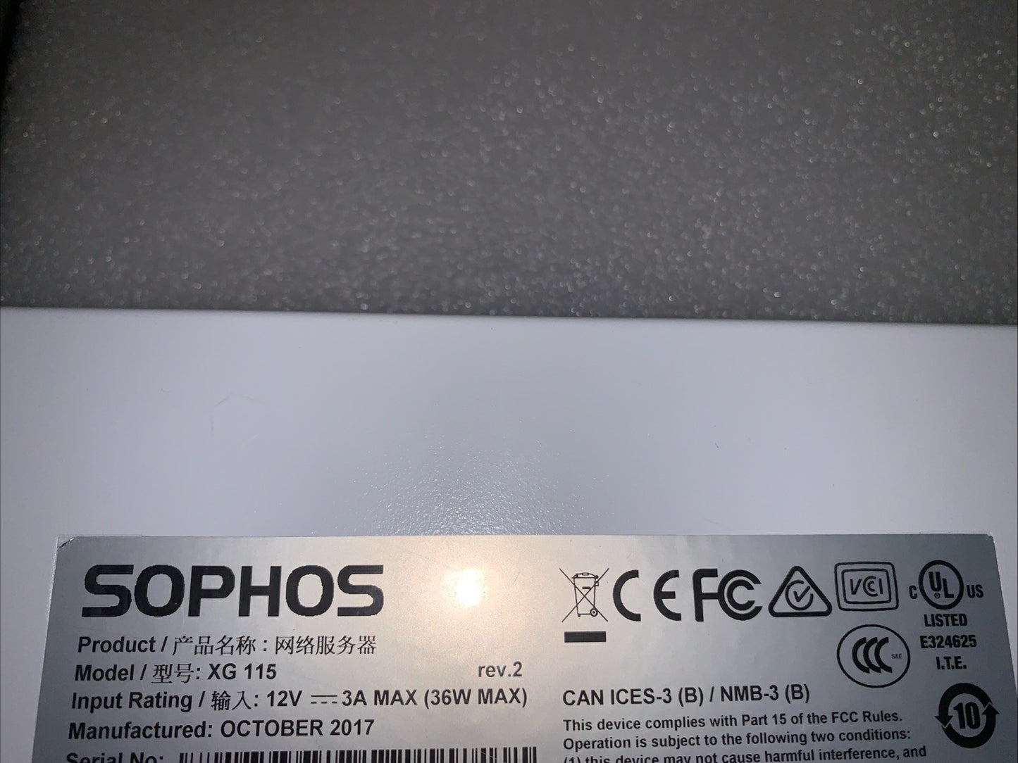 🔥 Sophos XG 115 Firewall 4-Port 4GB RAM 240GB SSD Boots (require reset)