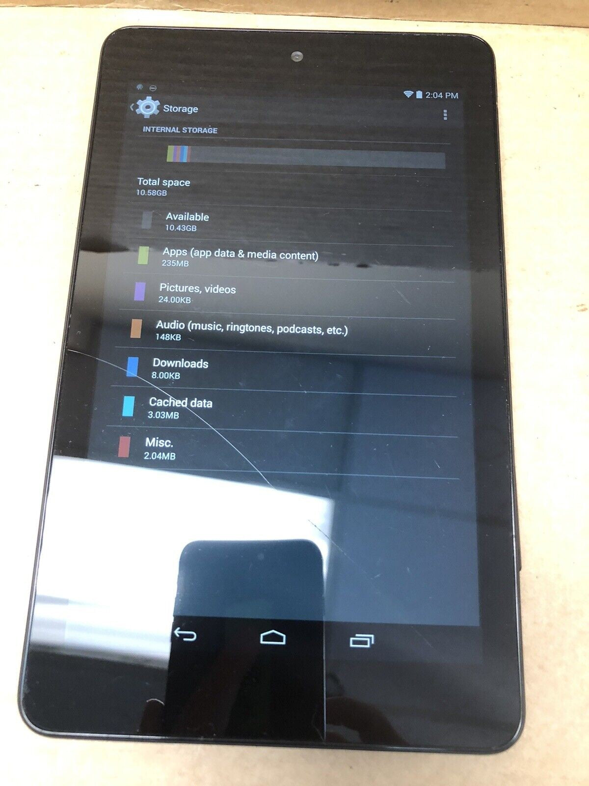 $ Dell Venue 8 3840 16GB, Wi-Fi, 8in - Black -touch screen cracked