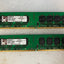 ~ (2x 1GB) Kingston KVR KVR667D2N5/1G PC2-5300 DDR2-667 Desktop DIMM Memory RAM