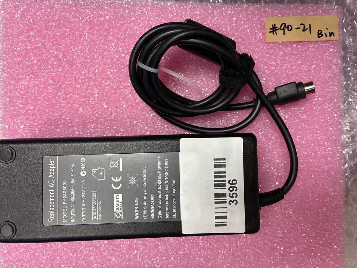 🔥 Replacement AC Adapter FY2405000 24V 5A 120W 4-Pin DIN Connector Power Supply