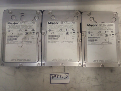 - LOT OF 3  Maxtor Atlas 8K073S0  15K II 73GB  SAS Hard Drive @@@