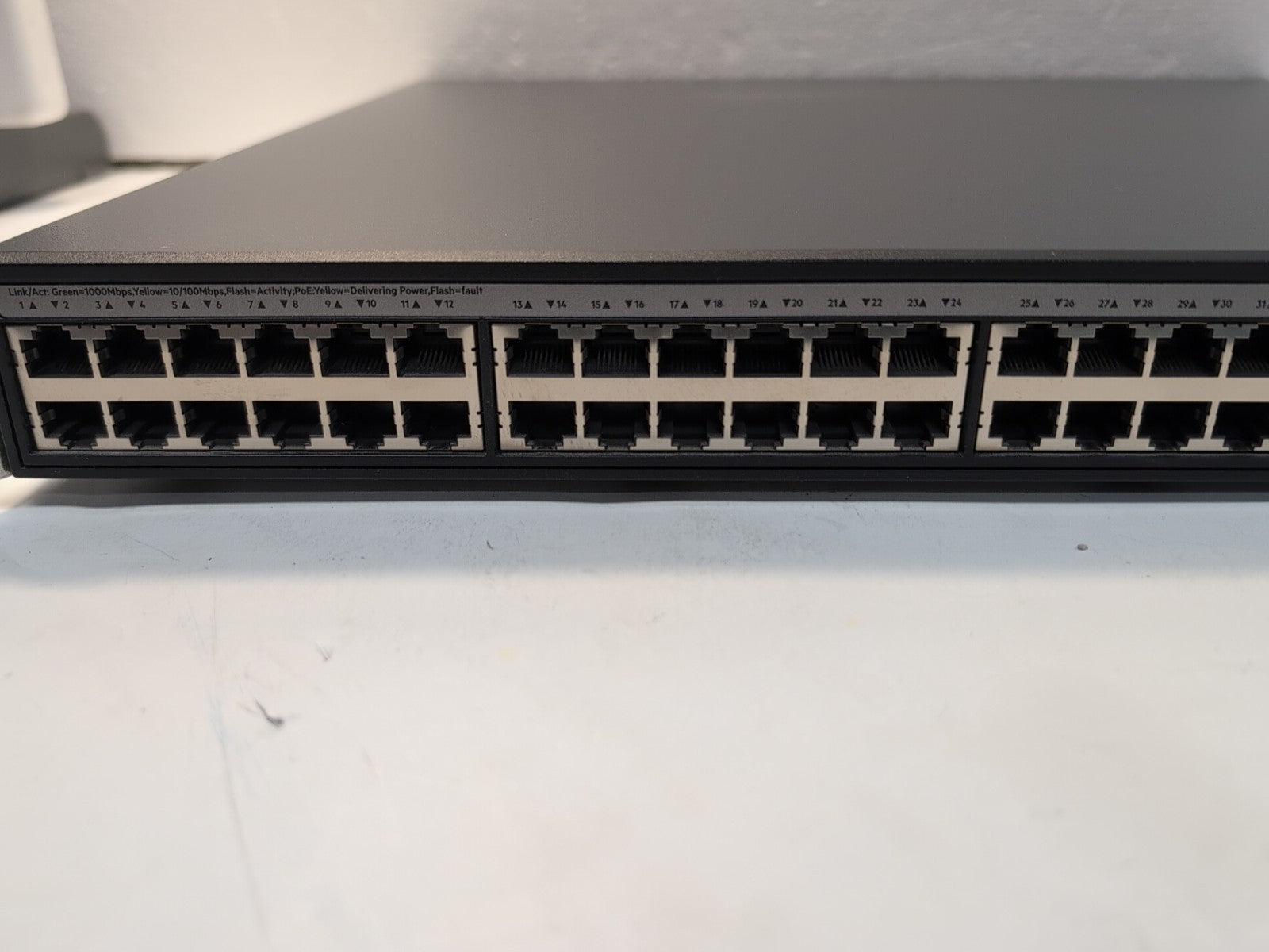 🔥 HPE 1920 JG928A 48-Port POE+ GBE Rackmount Switch With Ears Tested -