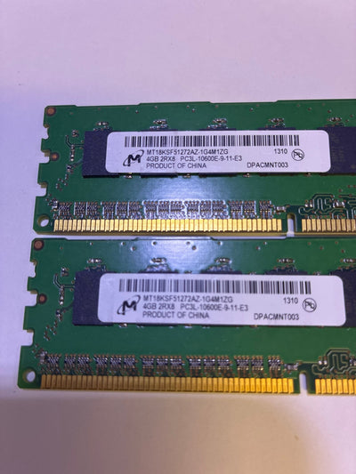 🔥 Dell 4GB DDR3L ECC Unbuffered DIMM 1333MHz 2x4GB Kit SNPR1P74C/4G