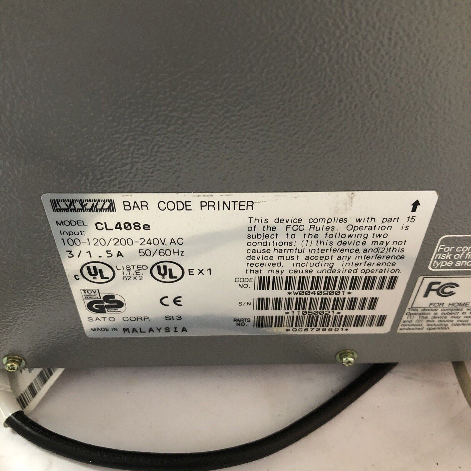 $ SATO CL408 CL408E 200DPI print head KPA-112-8MTA2-SK AS-IS