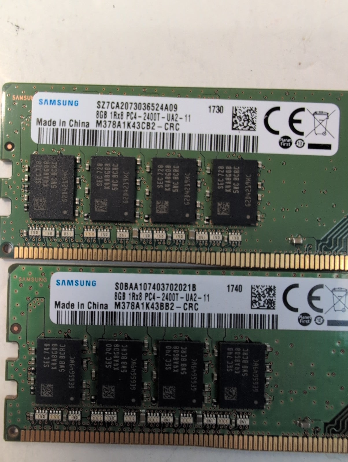 🔥 Samsung 16GB (2x8GB) DDR4 PC-2400T Memory RAM M378A1K43CB2/M378A1K43BB2 -