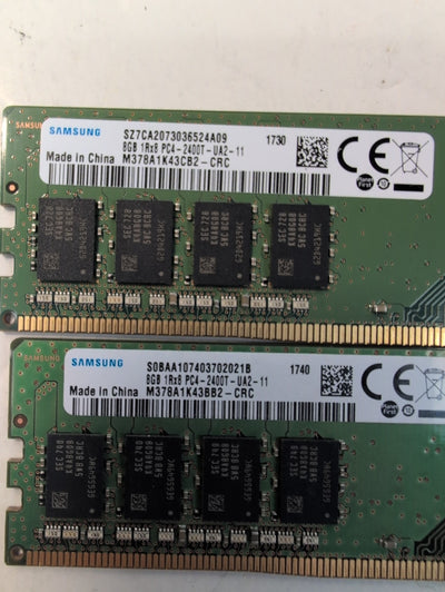 🔥 Samsung 16GB (2x8GB) DDR4 PC-2400T Memory RAM M378A1K43CB2/M378A1K43BB2 -