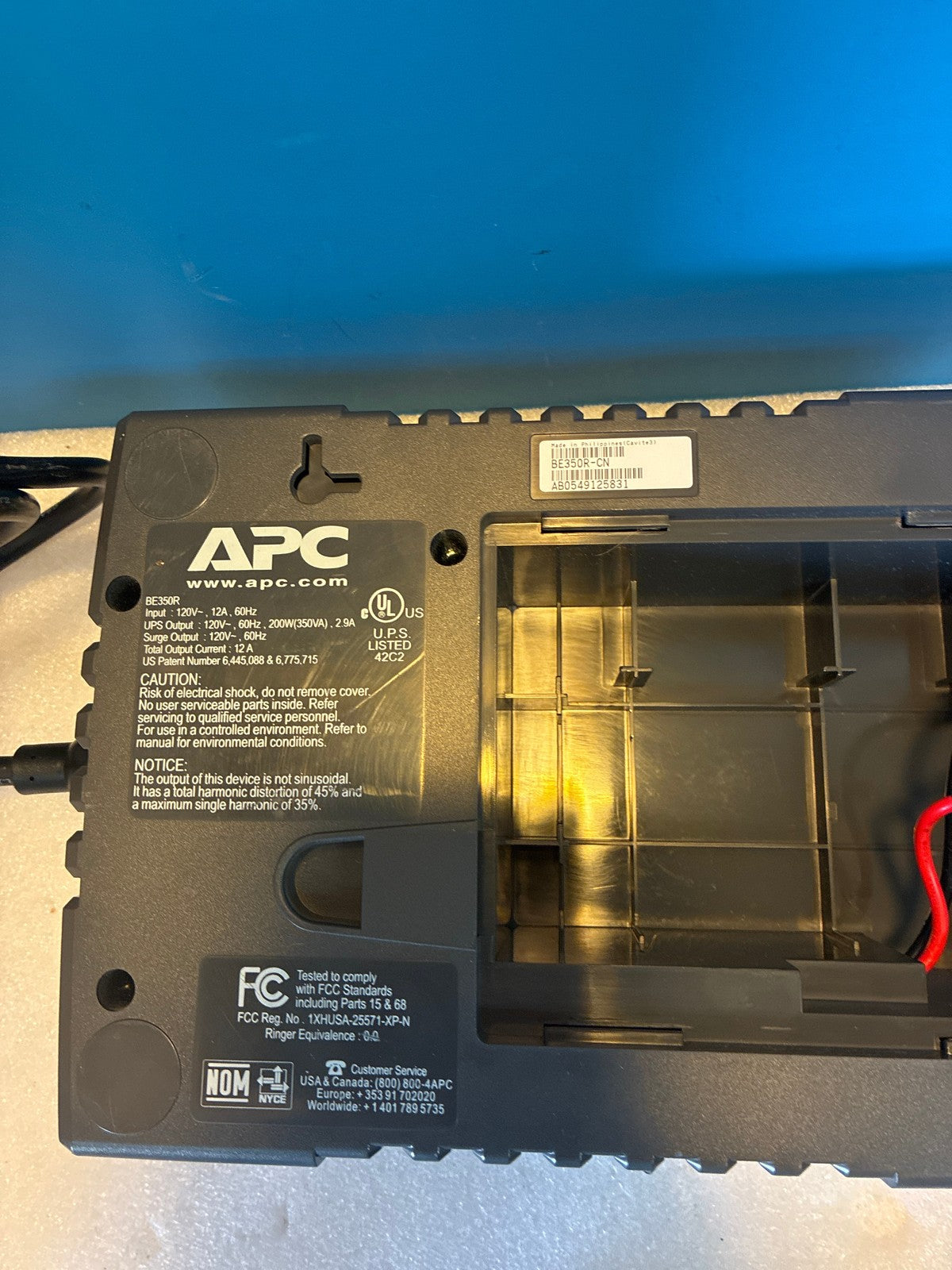 🔥 APC Back-UPS ES 350 BE350R 350VA Battery Backup Surge Protector 6-Outlet