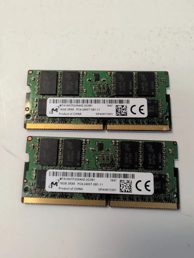 🔥  32GB=(16GBx2) Micron DDR4-2400 PC4-2400T Laptop Memory MTA16ATF2G64HZ