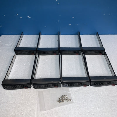 (8x) SUPERMICRO 3.5 INCH HARD DRIVE TRAY / CADDY 01-SC813A2-XX00C103 + Screws