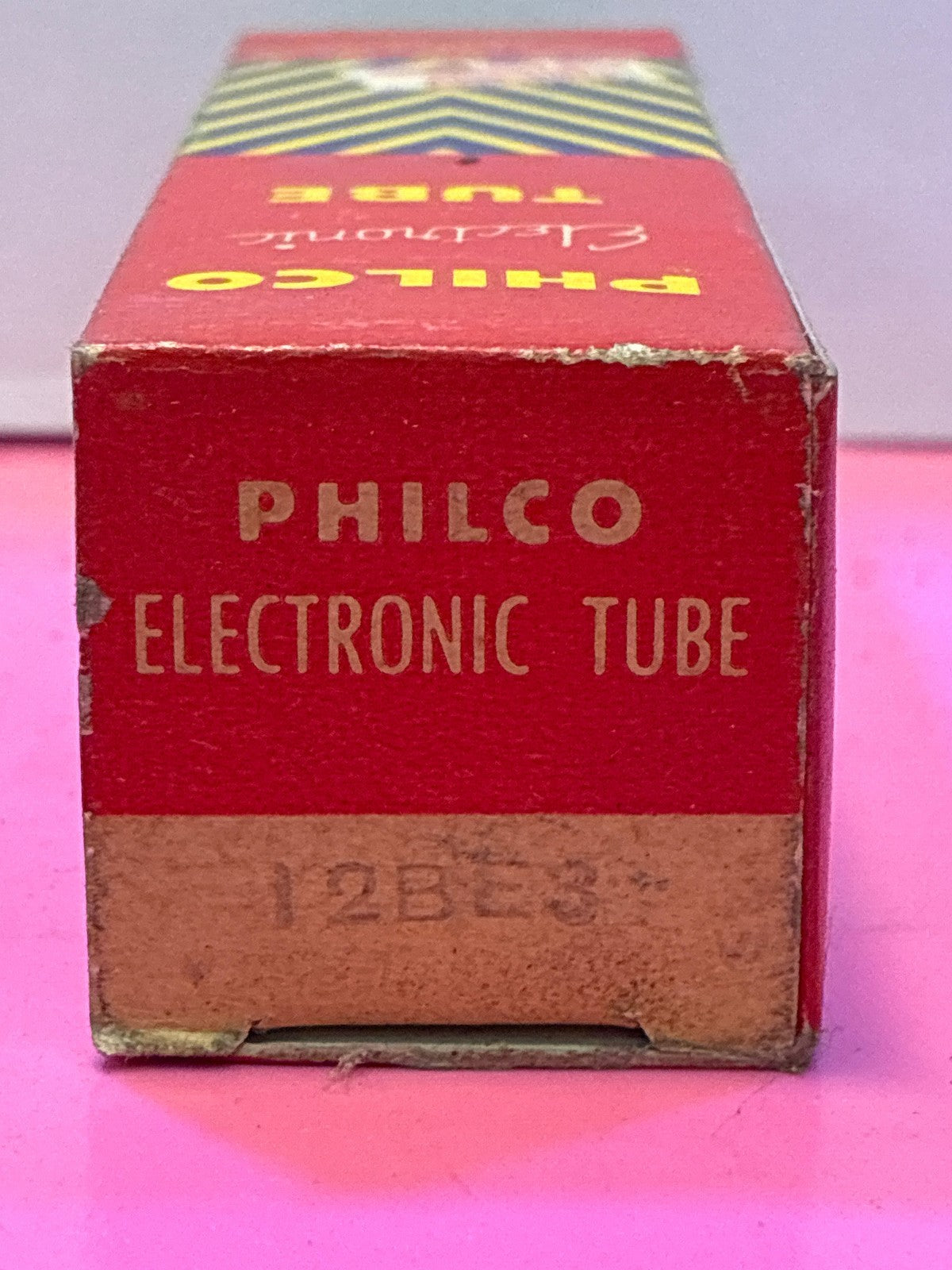 🔥 Philco 12BE3 Vacuum Tube in Original Red Box - Vintage Electronic Tube