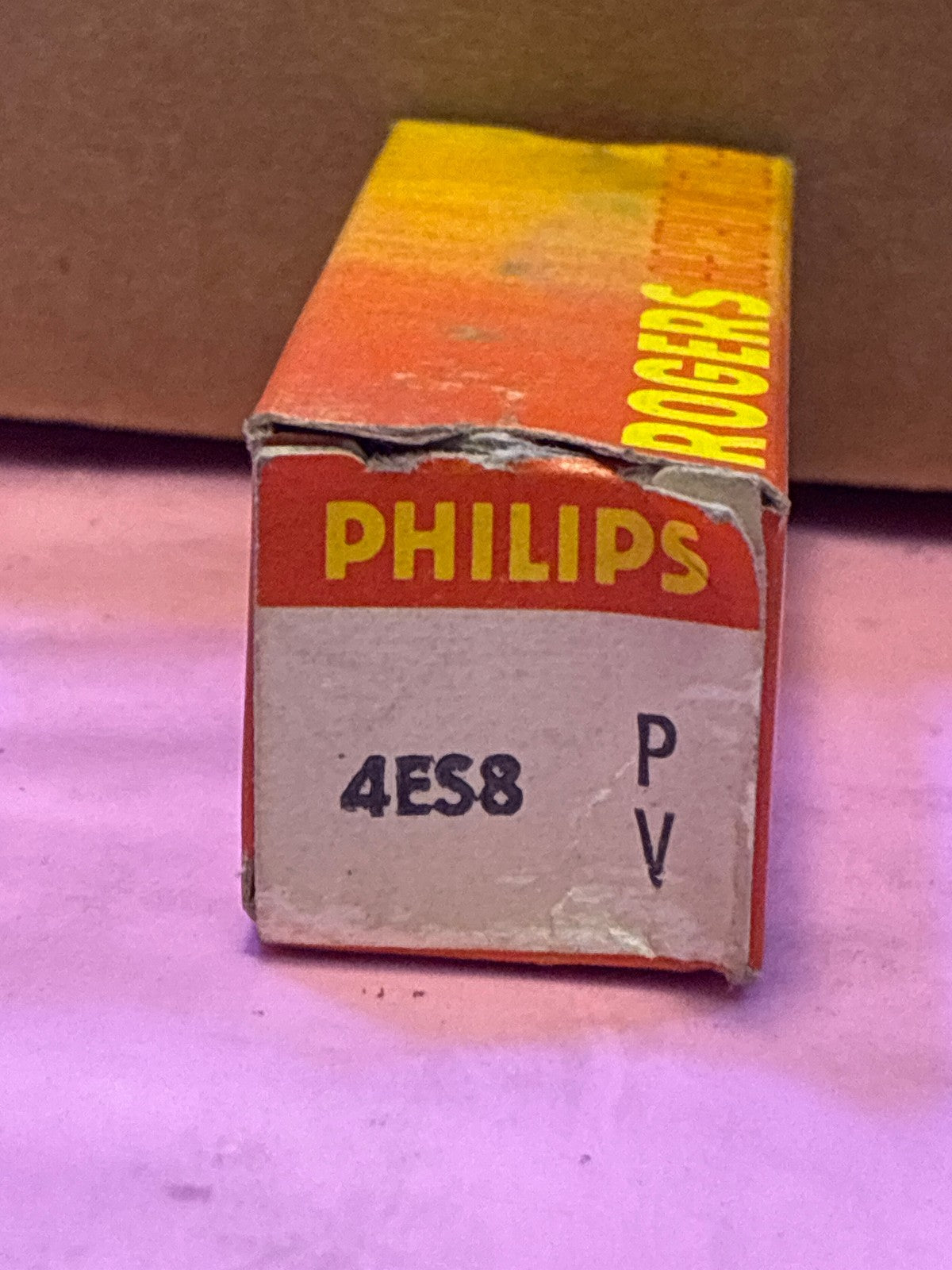 🔥 Philips 4ES8 Vacuum Tube in Original Rogers/Philips Box Vintage
