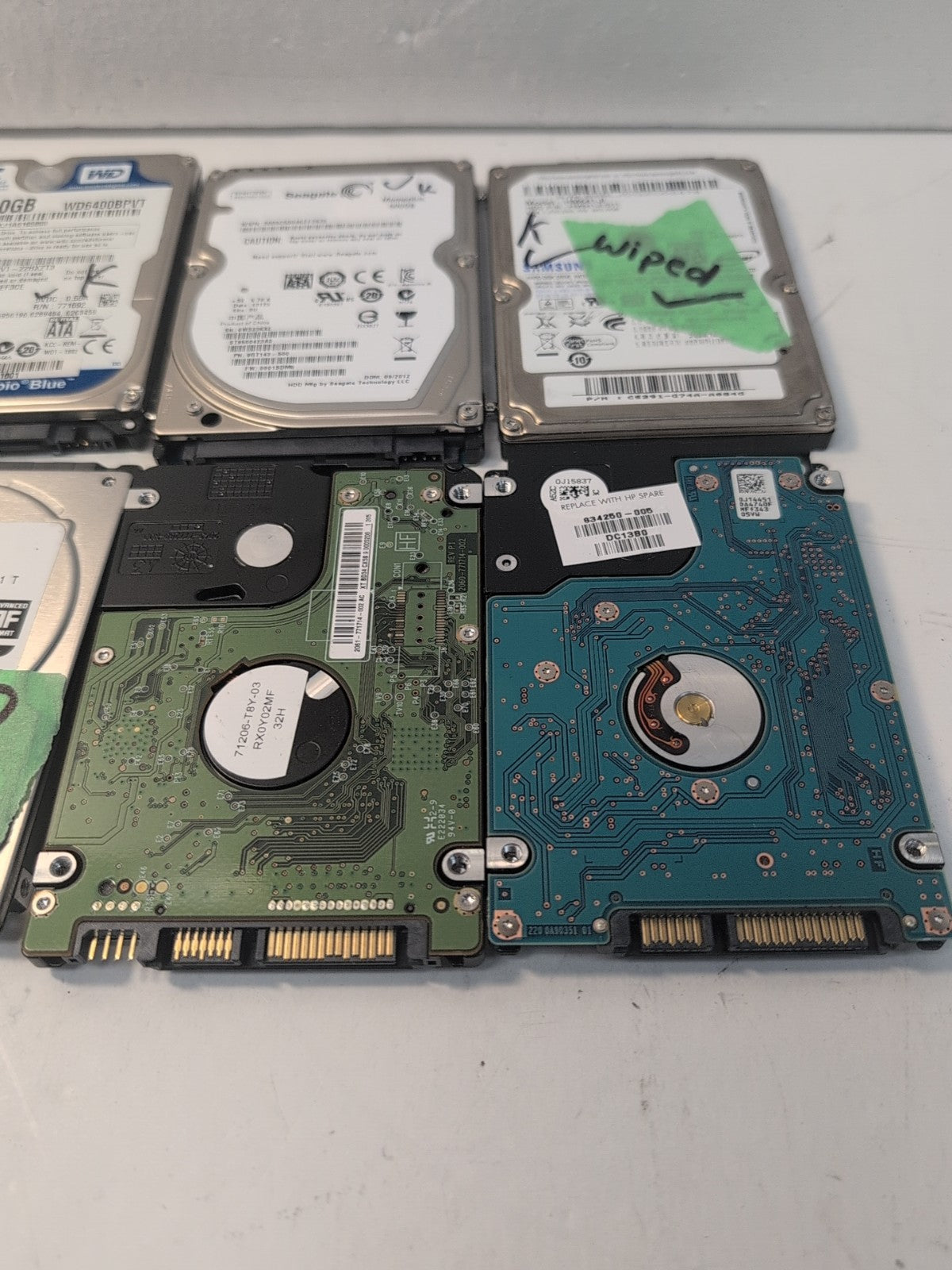 🔥 LOT of 6 Mixed Brand 500GB～750GB 2.5" SATA LAPTOP HDD (1000days Remains) -