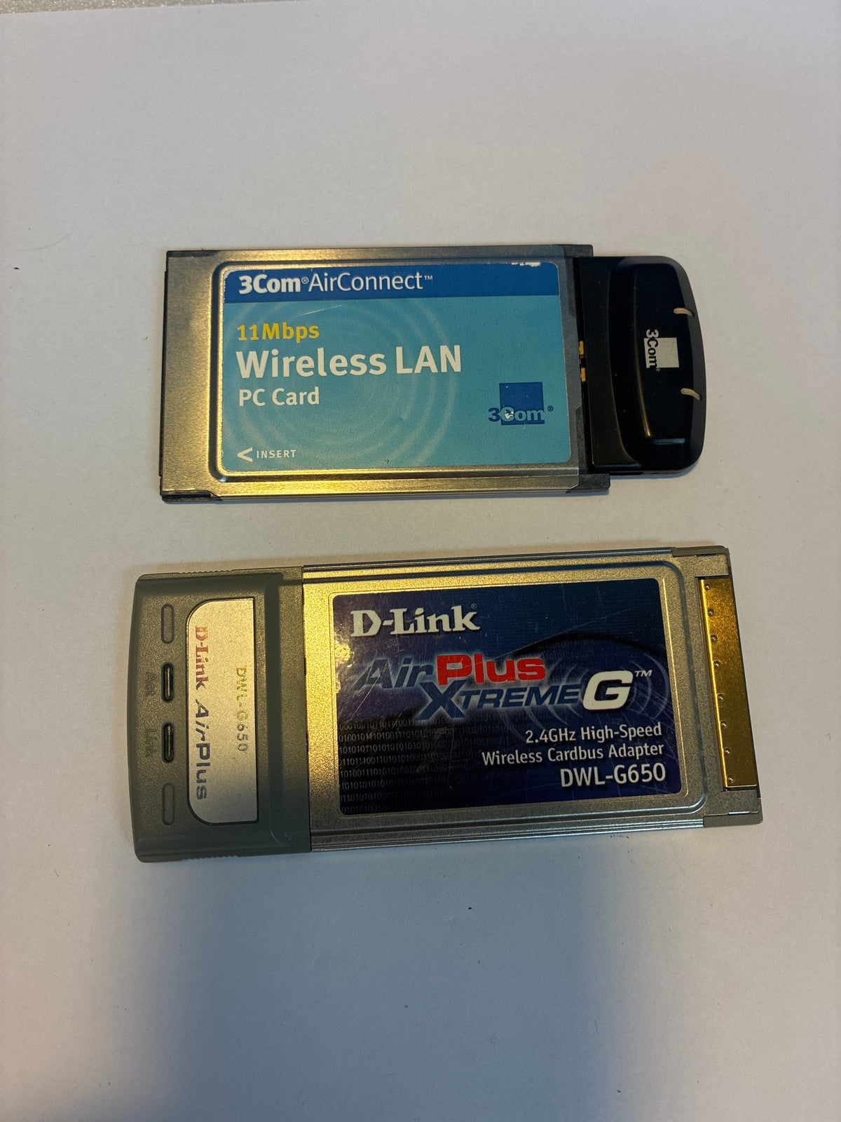 🔥 D-Link DWL-G650 AirPlus Xtreme G & 3Com AirConnect Wireless PCMCIA Cards Lot