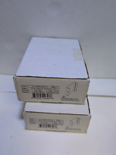 2x New In Box EIA Tight Pair Rack Space Extender Bracket(2U 4"x3.5") 34-199902 -