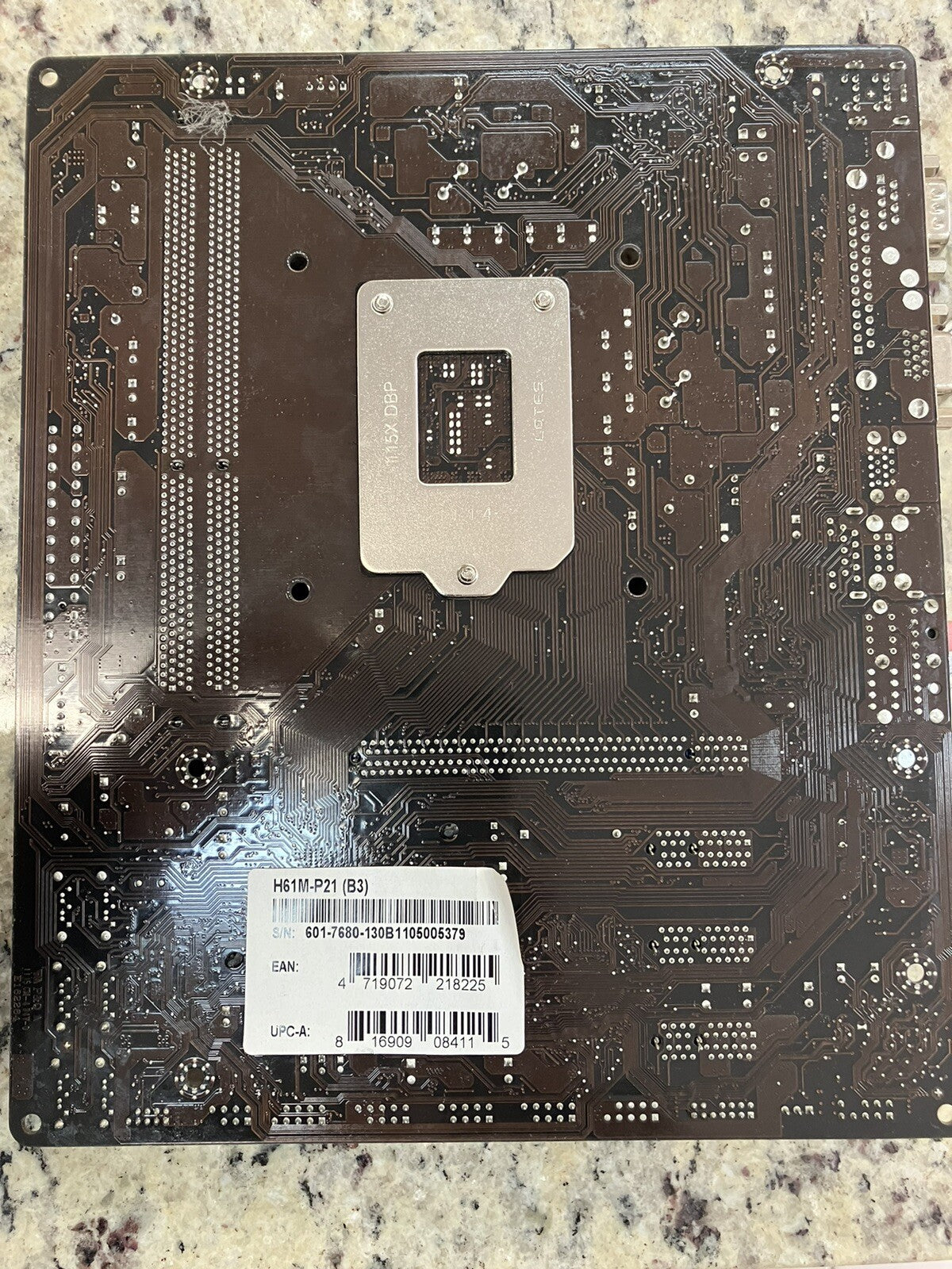 ~ MSI H61M-P21 (B3) Motherboard H61 LGA 1155 DDR3 mATX Pentium G630 SR05S &Plate