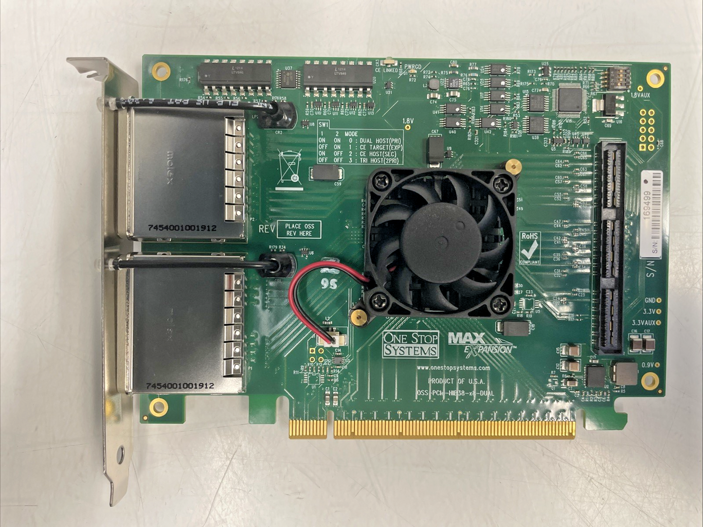 One Stop Systems OSS-PCIe-HIB38-X8-Dual Board  +