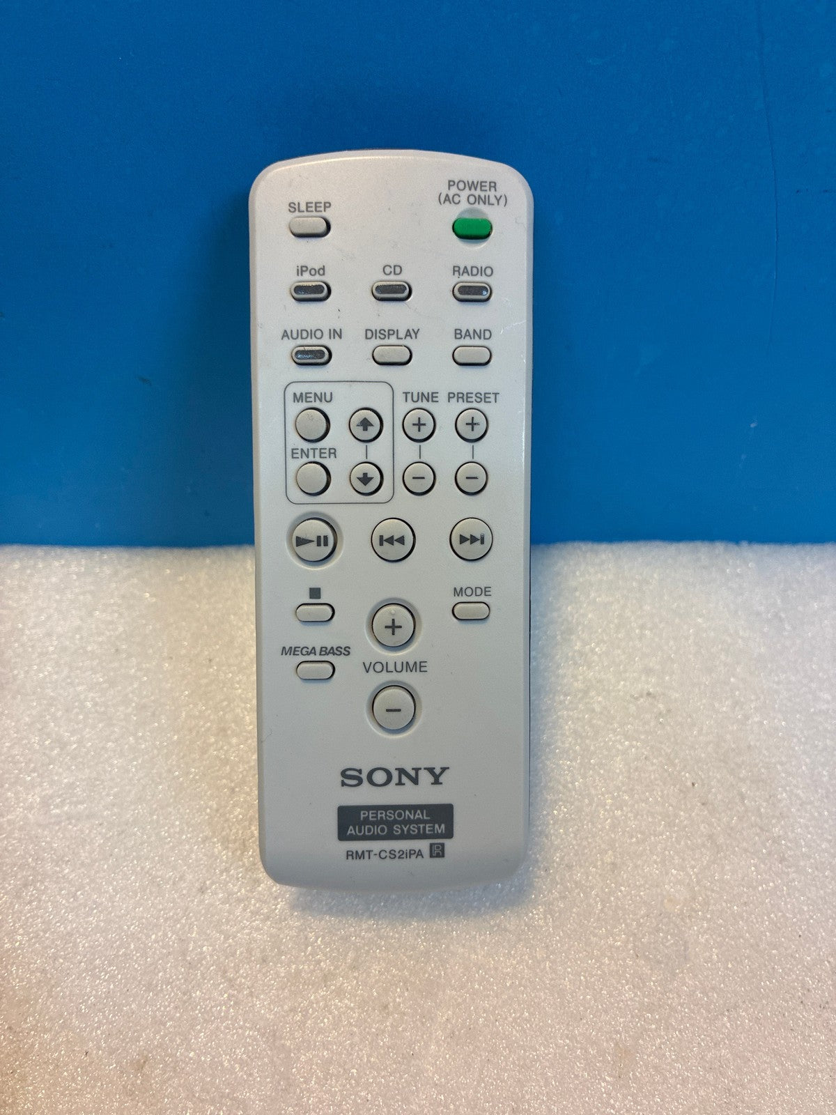 🔥 Sony RMT-CS2iPA Personal Audio System Remote Control Silver/Gray