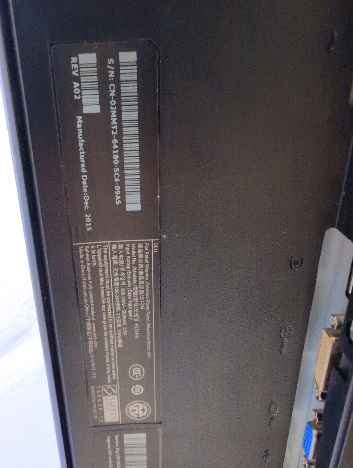 🎸 Dell P2714H P2714Hc 27 inch Full HD LED Monitor VGA DVI DisplayPort Tested
